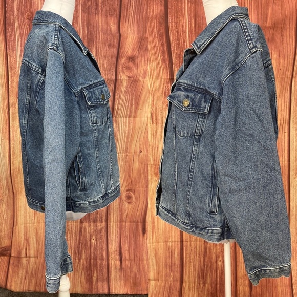 Cabela’s cotton blue denim jean long sleeve button down jacket coat size M - Picture 9 of 17